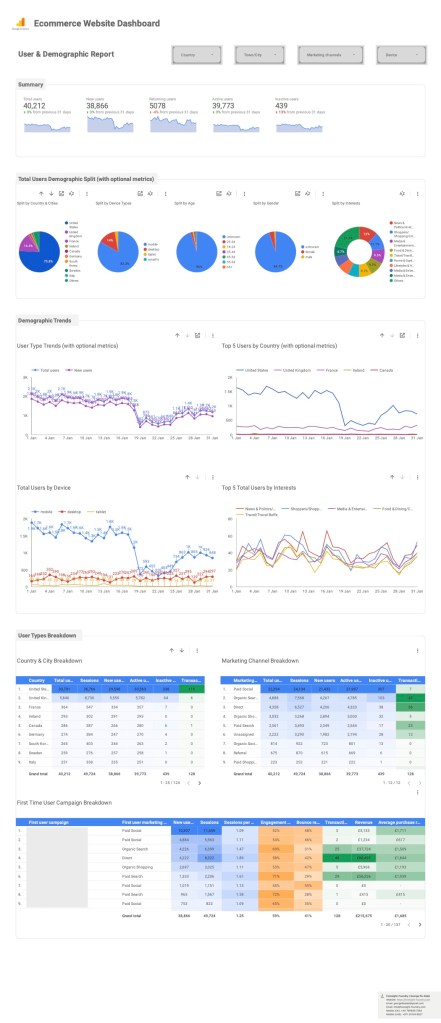 GA4 User Demographic report - Foresight-Foundry